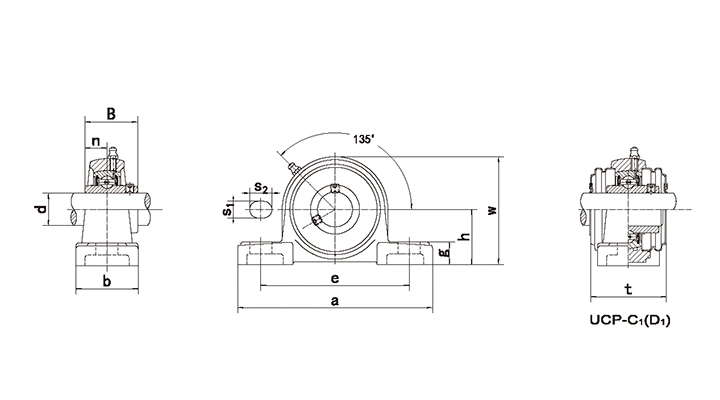 Blue Color Plastic Insert Bearing Plucp217 Plastic Pillow Block Bearing From China